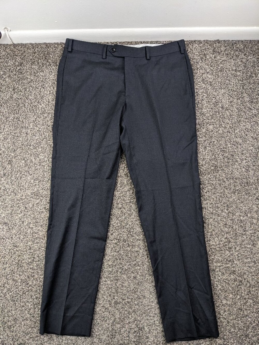 2022 Brooks Brothers Dress Pants Special Selection Reda Wool Gray 34x30 Slim Fit